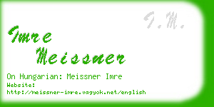 imre meissner business card